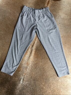 Athleta Gray Drawstring Tailored Chinos